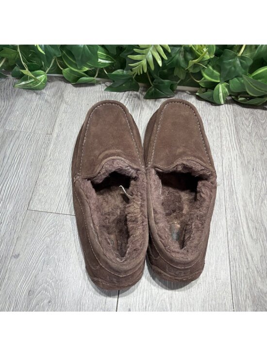 UGG Men\'s Brown Sheepskin Suede Slippers Moccasin Shoes Size 9 Comfort 1101110 main image 6